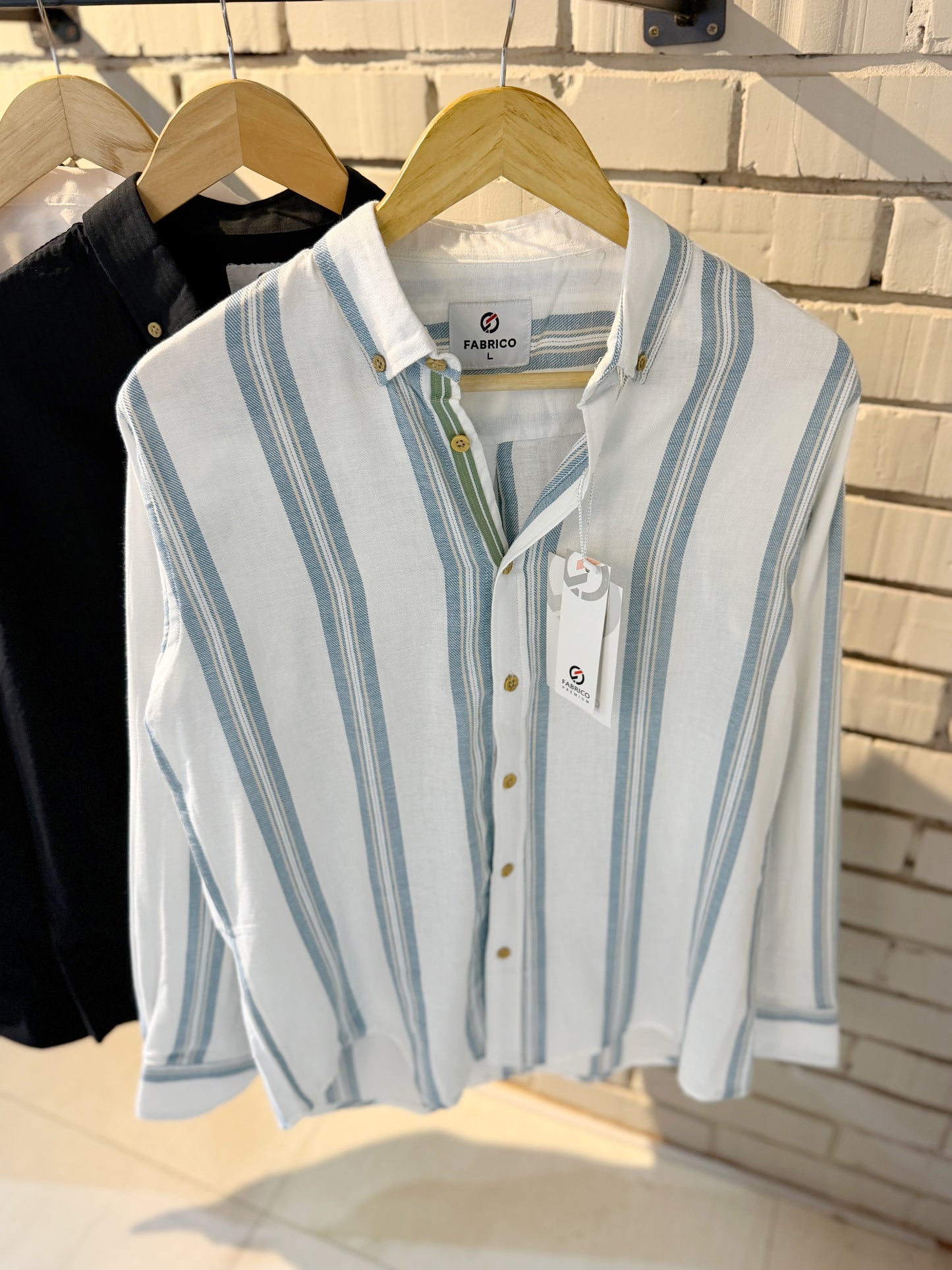Classic Button-Down Collar Light Blue Full Sleeve Shirt