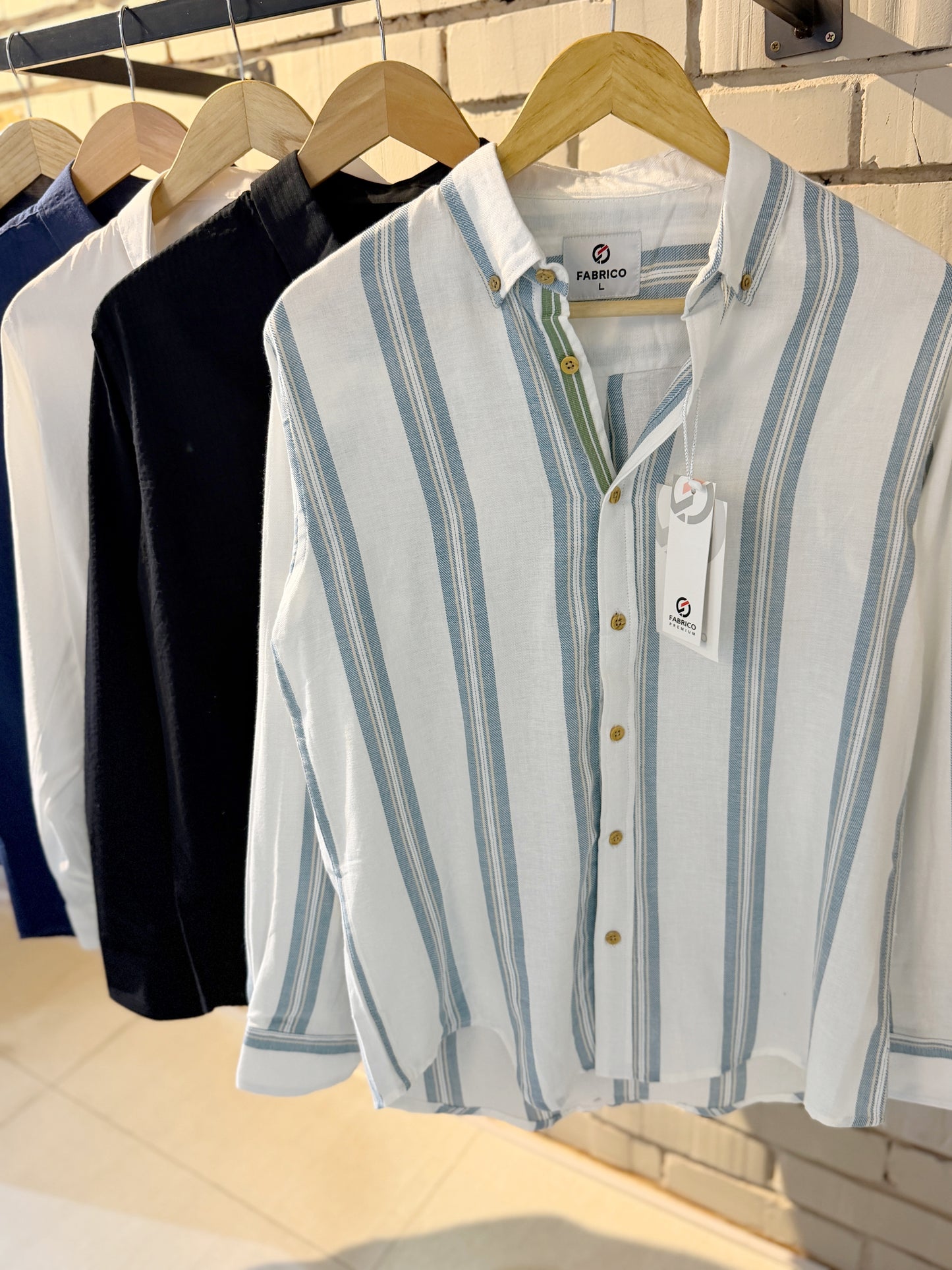 Classic Button-Down Collar Light Blue Full Sleeve Shirt
