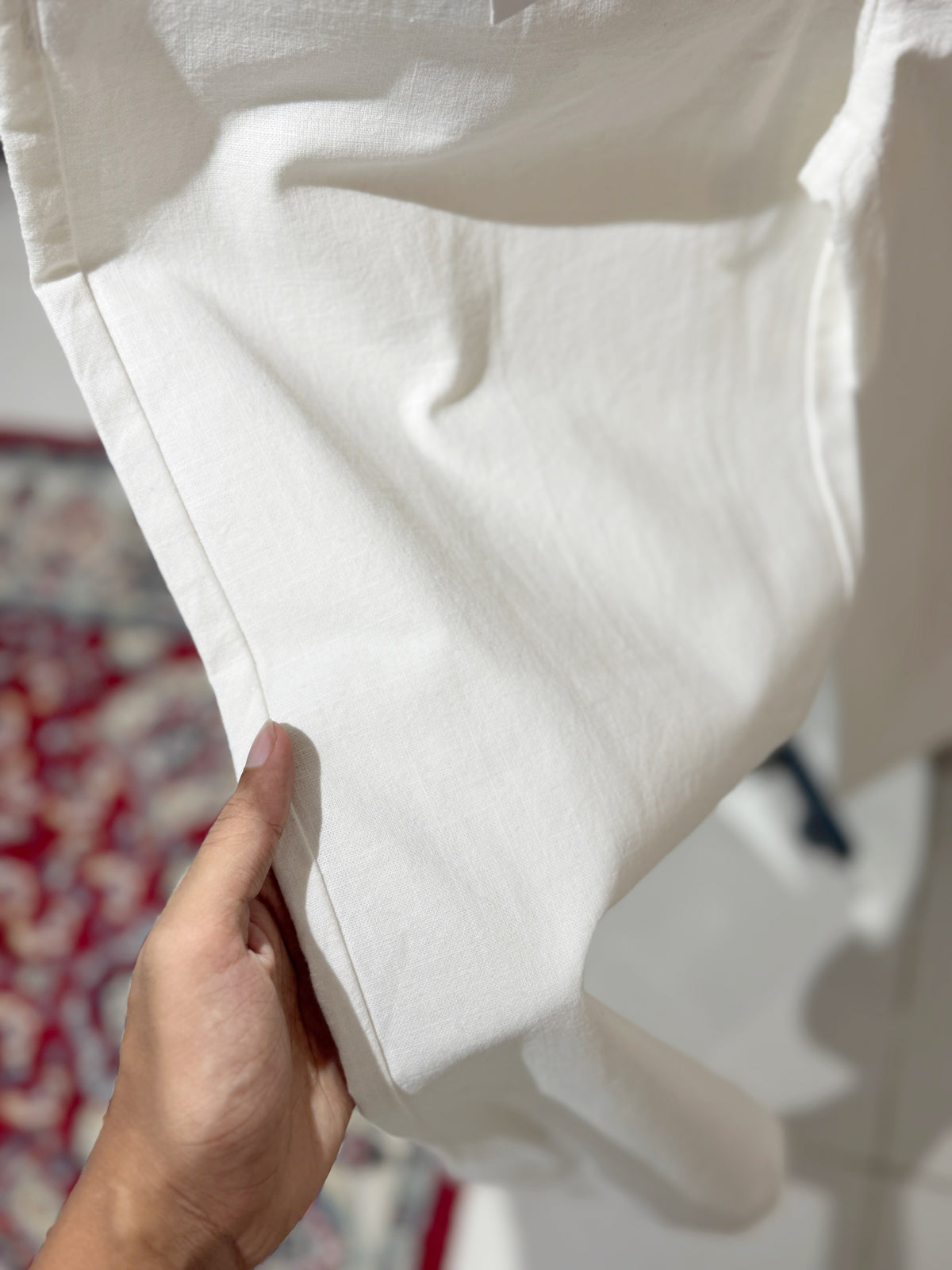 Crisp Pleated Baggy Pant - White