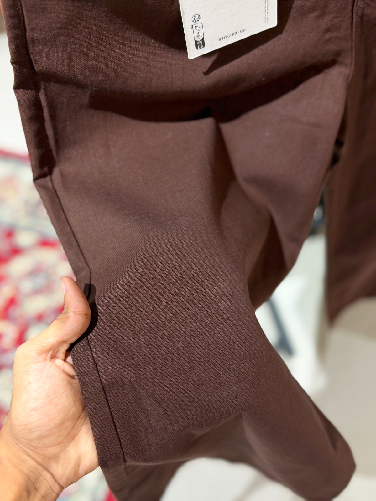 Crisp Pleated Baggy Pant - Coffee