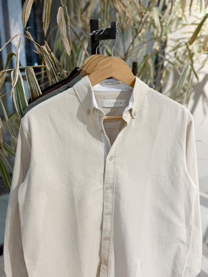 Off-White Fine-Textured Button-Down Shirt
