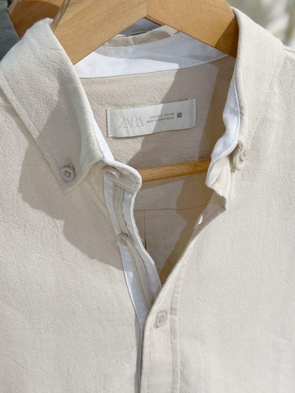Off-White Fine-Textured Button-Down Shirt