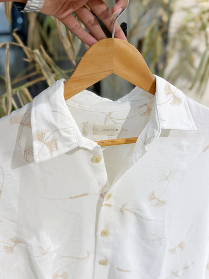 Off-White Line-Art Botanical Shirt
