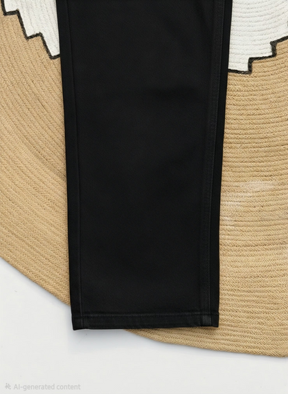 Baggy-Fit Black Washed Denim Pant