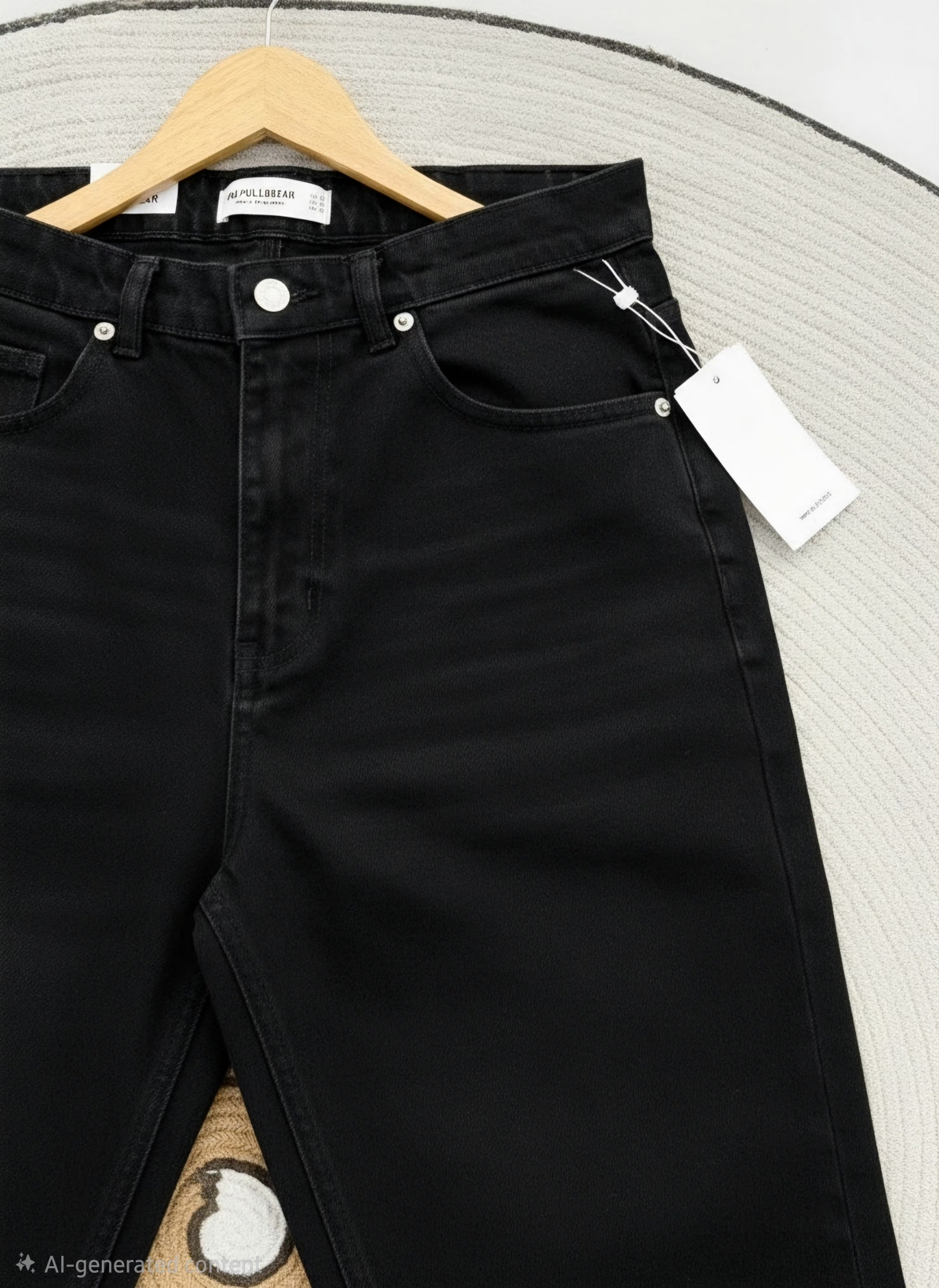 Baggy-Fit Black Washed Denim Pant